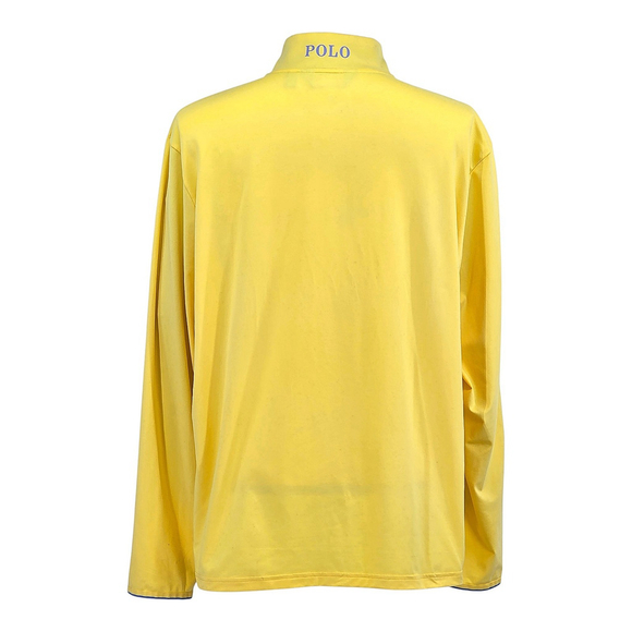 Gorp Sport Polo Golf Ralph Lauren Quarter Zip Men’s XL Yellow Performance - Picture 2 of 11